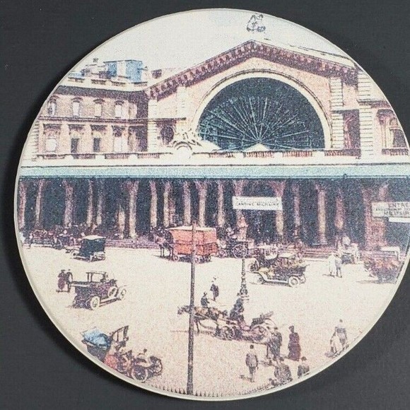 Set of 4 Paris Coasters, Heavyweight Vintage Parisian Scenes, 4 inches Wide - Picture 5 of 5